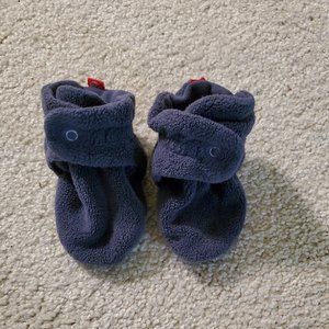 Zutano Baby Cozie Booties/Shoes Gray Fleece - 12 m
